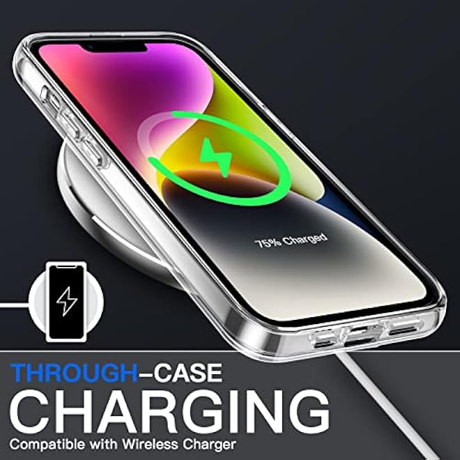 JETech Case for iPhone 14 61Inch NonYellowing Shockproof Phone Bumper Cover AntiScratch Clear Back Clear - Image 4