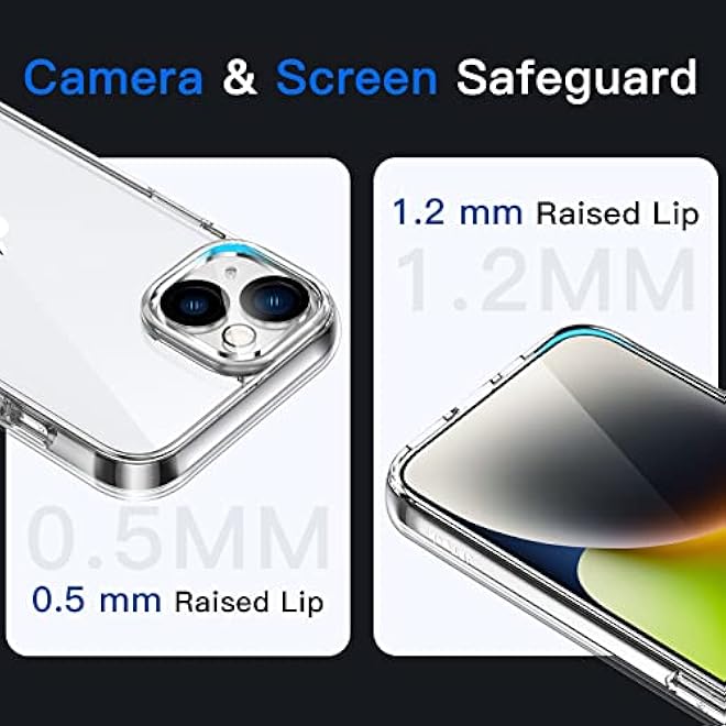 JETech Case for iPhone 14 61Inch NonYellowing Shockproof Phone Bumper Cover AntiScratch Clear Back Clear - Image 5