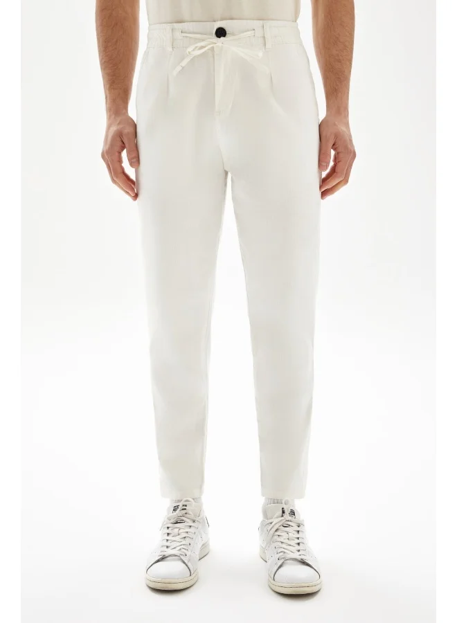 Wecre8 White Drawstrings Trousers