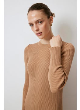 Touche Ribbed High Collar Knitwear Dress  - Image 3