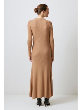 Touche Ribbed High Collar Knitwear Dress  - Image 4