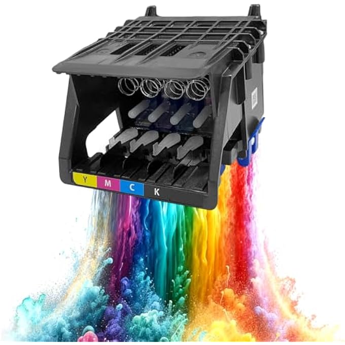 711 PRINTHEAD (C1Q10A) REPLACEMENT FOR HP OFFICEJET PRO T120, T125, T130, T520, T525, T530 DESIGNJET PLOTTERS - HIGH YIELD PRINT HEAD WITH CHIP - Image 1