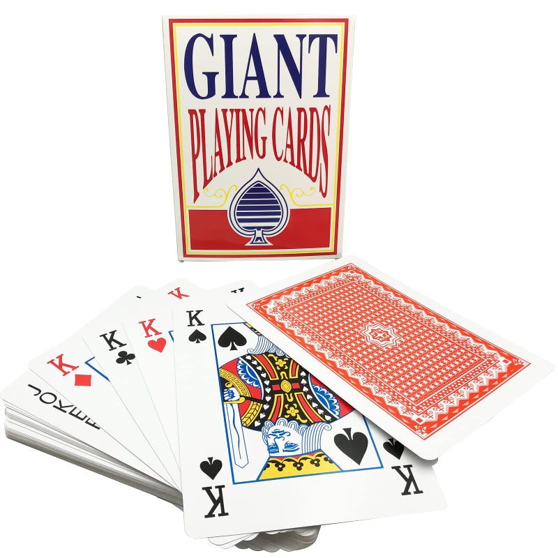 Yuanhe Jumbo Giant Playing Card Deck - 8X11 Inch Large Oversized Cards - Super Big Game Theme Full Deck - For Kids, Adults, Casino Party Decorations - Image 2