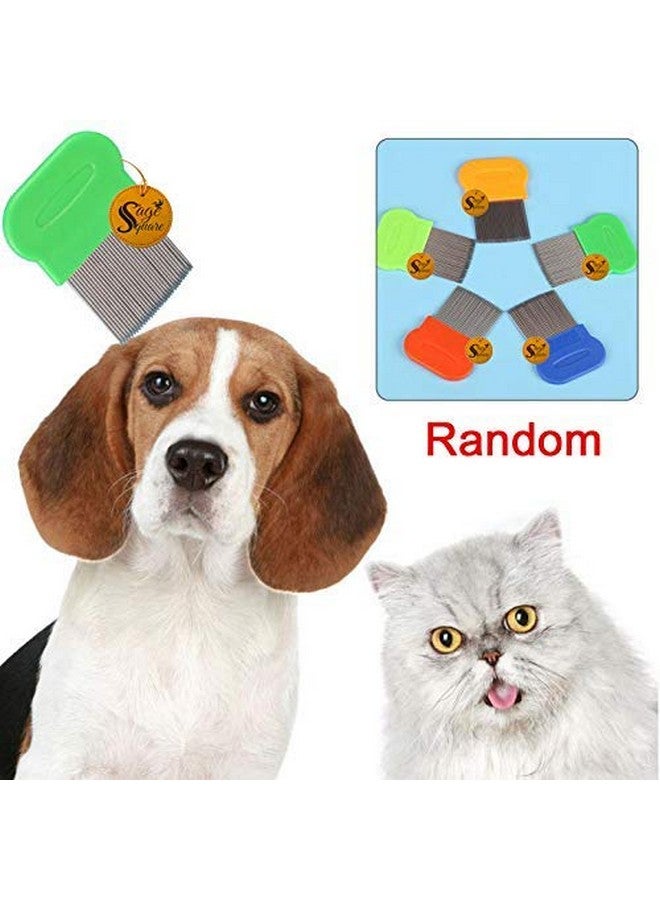 سايج سكوير فرشاة الكلاب 2 في 1، مشط بشعيرات الحيوانات الأليفة للعناية بالحيوانات الأليفة من العث والقمل والقراد (دبوس طويل، أخضر) - Image 1