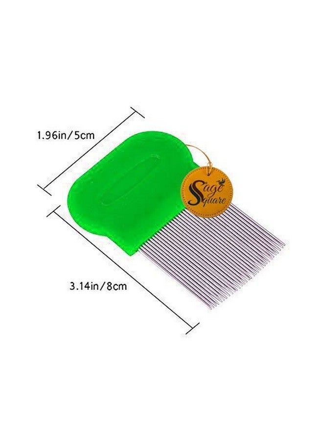 سايج سكوير فرشاة الكلاب 2 في 1، مشط بشعيرات الحيوانات الأليفة للعناية بالحيوانات الأليفة من العث والقمل والقراد (دبوس طويل، أخضر) - Image 3