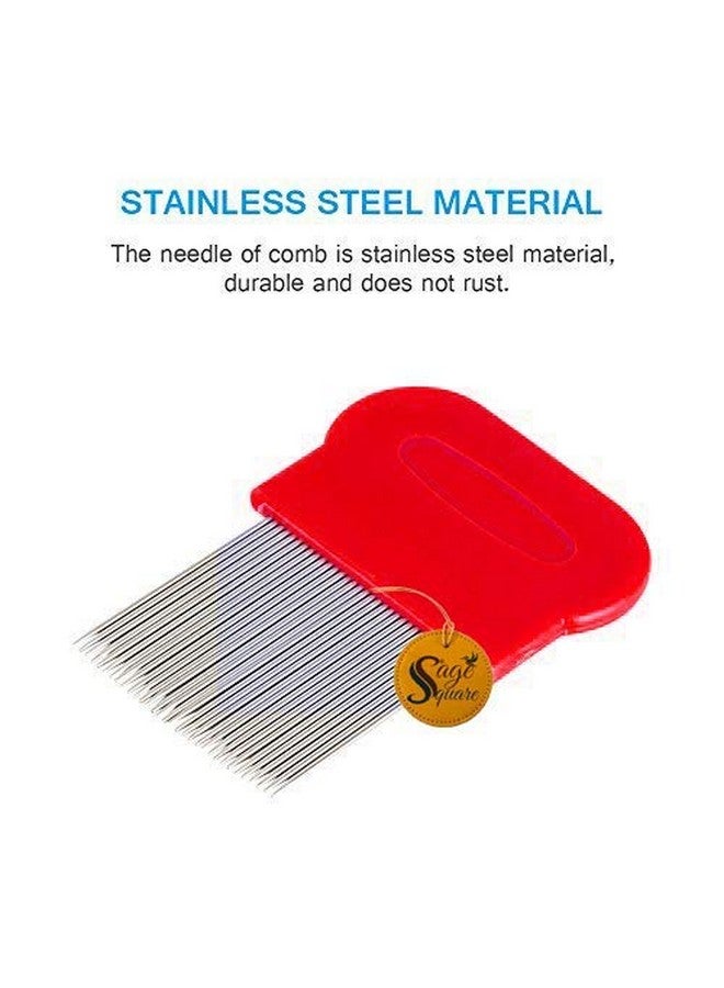 سايج سكوير فرشاة الكلاب 2 في 1، مشط بشعيرات الحيوانات الأليفة للعناية بالحيوانات الأليفة من العث والقمل والقراد (دبوس طويل، أخضر) - Image 4