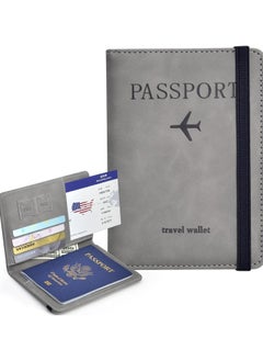 RFID Blocking Leather Passport Holder with Card Slot - Travel Wallet for Women & Men, Personalized Grey Pouch - pzsku/Z9A9B2484698E5E575341Z/45/_/1737687767/af627f18-73df-4238-88d2-1b9e0a416487