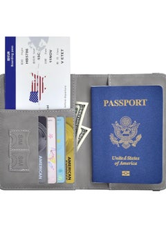 RFID Blocking Leather Passport Holder with Card Slot - Travel Wallet for Women & Men, Personalized Grey Pouch - pzsku/Z9A9B2484698E5E575341Z/45/_/1737687788/7a22bef1-c0f8-4c10-bbd1-e860eece1ef9