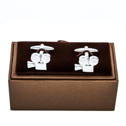 MRCUFF Hollywood Movie Camera Pair Cufflinks in a Presentation Gift Box & Polishing Cloth - Image 2