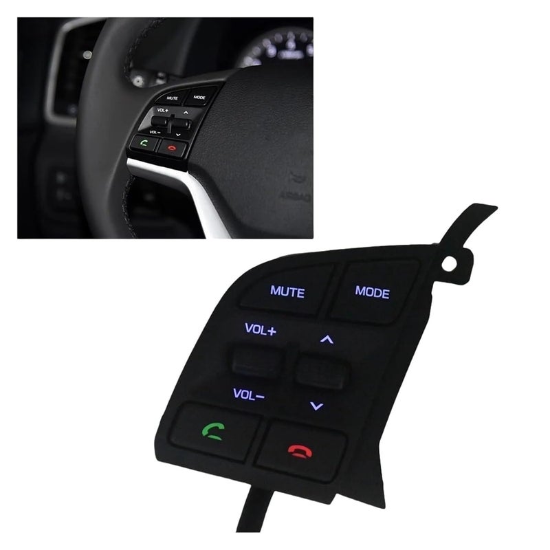 هيونداي توسان 2015-2019 عجلة القيادة التحكم عن بعد مفتاح التحكم في مستوى الصوت زر موسيقى بلوتوث - Image 4