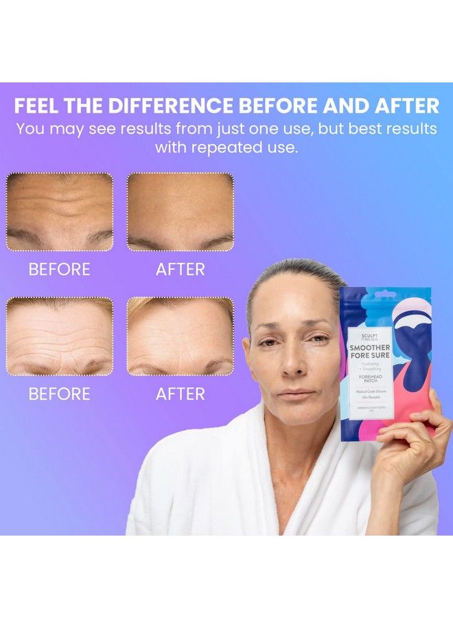 MISS SPA Forehead Silicone Antiwrinkle Patch Reusable 20 Times Hydrating Smoothing Forehead Patches Antiaging Face Patches Overnight Silicone Patches Skin Care Products Dermatologist Tested - Image 4