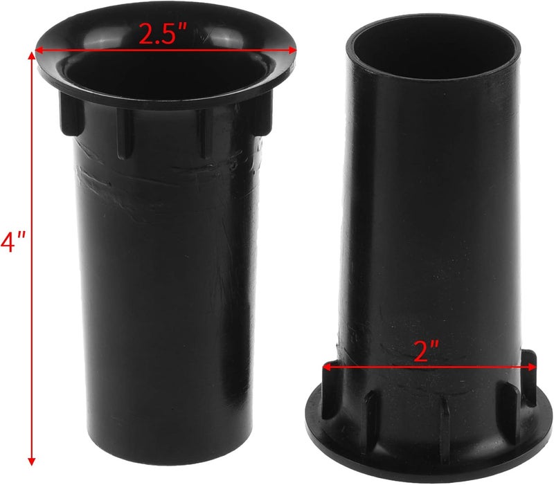 Bluecell عبوة من 2 أنبوب منفذ صندوق مكبر الصوت لمكبر صوت DJ/PA بقطر 2 بوصة وطول 4 بوصات (2 (D) × 4" (L)) - Image 2