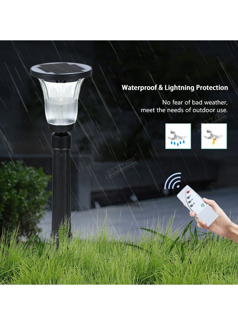 Sun Power 60cm Solar Spike Light with Multi-Color LED, Rechargeable Lithium Battery, Remote Control, Aluminum Body – Decorative Outdoor Light for Gardens and Pathways - Image 4