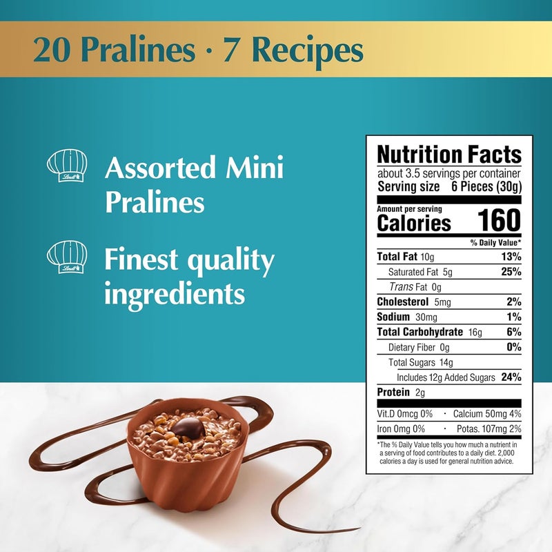 Lindt Mini Pralines Assorted Chocolate Candy with Premium Filling - 3.4 oz Box - Image 2