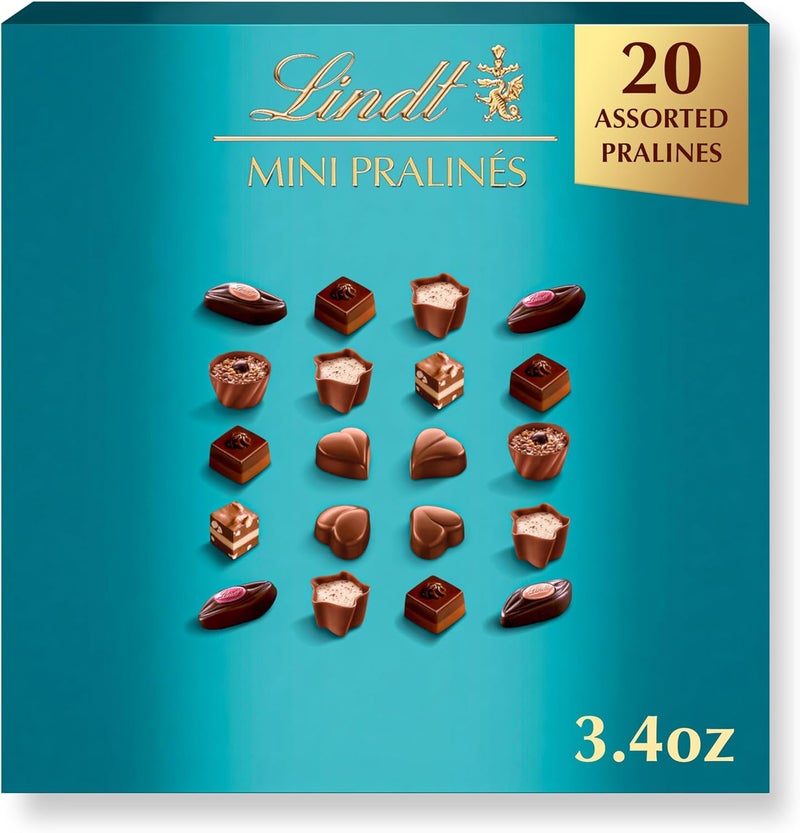 Lindt Mini Pralines Assorted Chocolate Candy with Premium Filling - 3.4 oz Box - Image 1