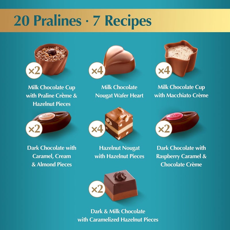 Lindt Mini Pralines Assorted Chocolate Candy with Premium Filling - 3.4 oz Box - Image 4