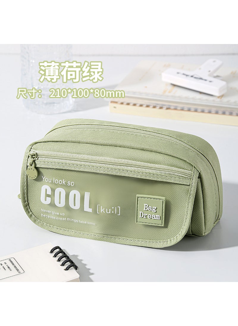 Generic - Sleek Minimalist Teen Girl Pencil Case Mint Green - Image 1