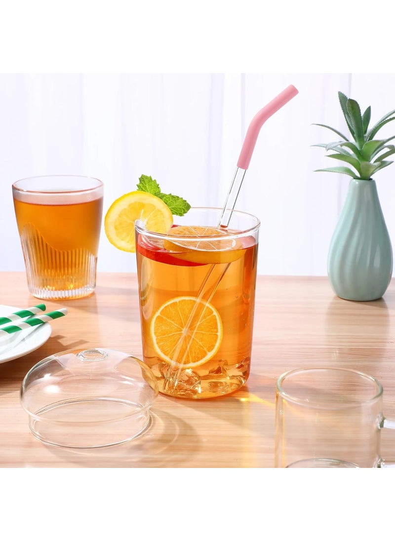 OIIKI OIIKI 6 PCS Silicone Straw Tips for Metal Straws Food Grade Flex Elbow Rubber Straw Tips Covers for 516inch 8MM Outdiameter Metal Straws Stainless Steel Straws Pink  - Image 3