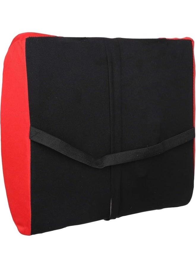 Generic Car Seat Back Support with Massage Function – Black and Red - Image 2