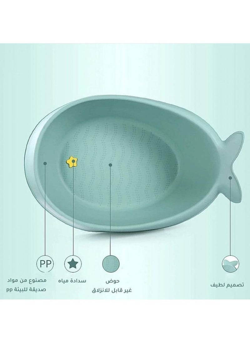 BABYCARA Moby Smart Sling 3-Stage Tub Bather Dolphin-Shaped Bathtub For Bath Time Fun 78x34x55cm - Image 5