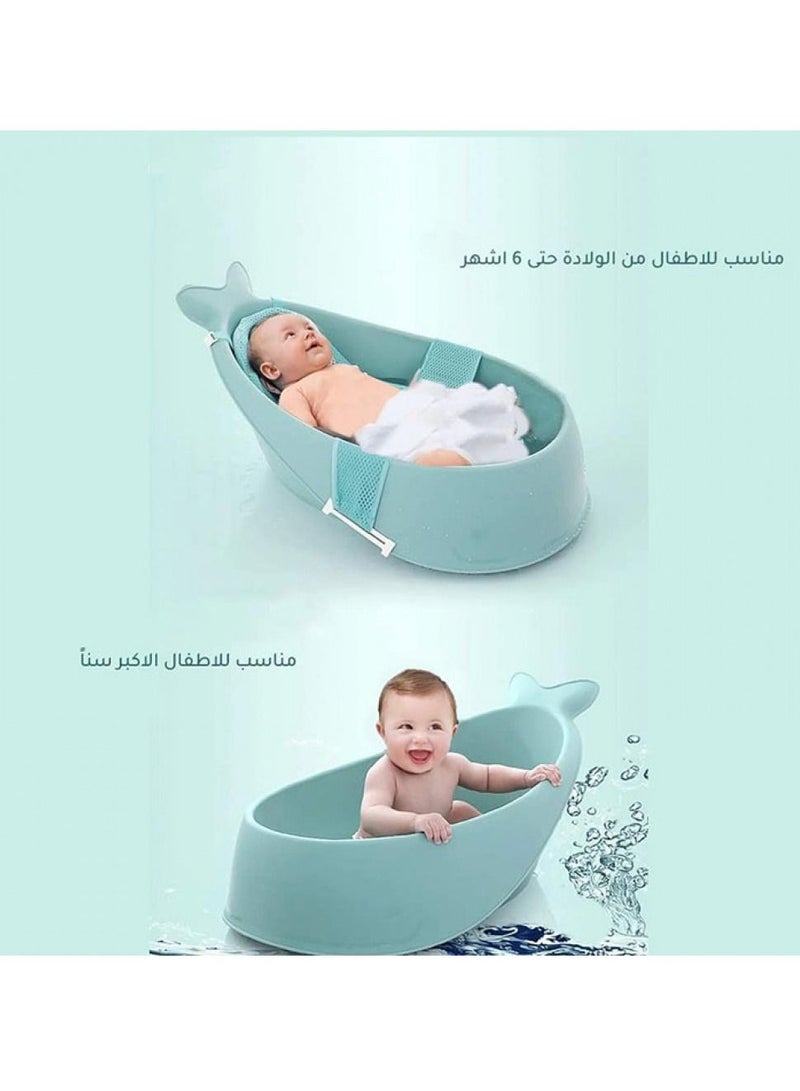 BABYCARA Moby Smart Sling 3-Stage Tub Bather Dolphin-Shaped Bathtub For Bath Time Fun 78x34x55cm - Image 3