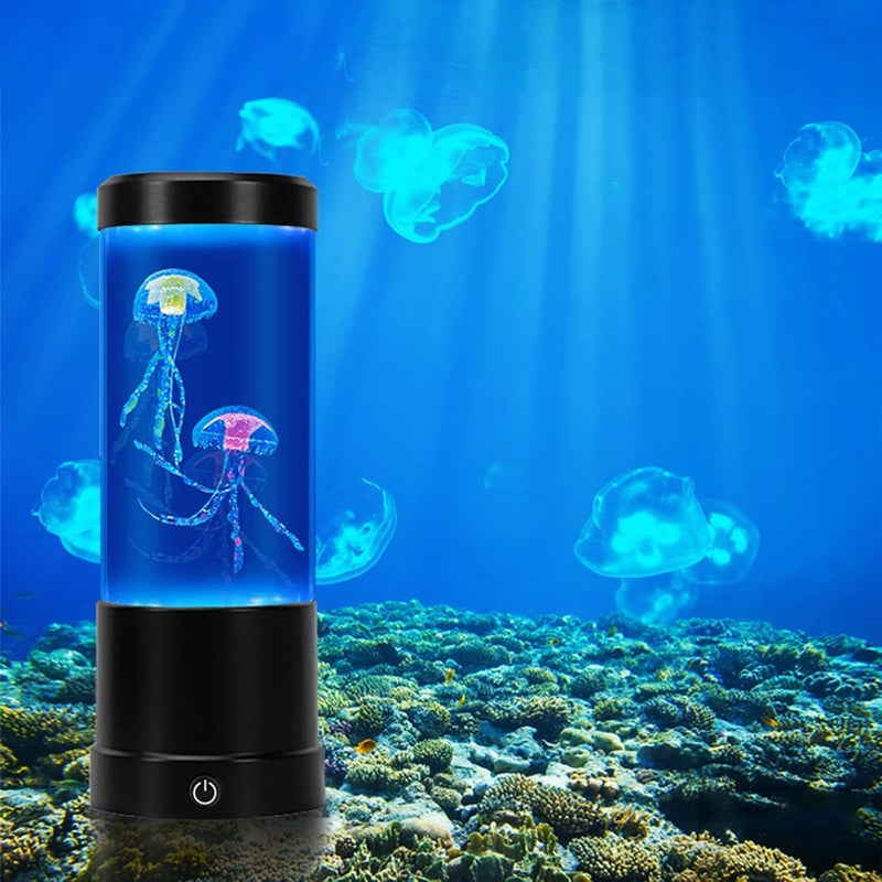 klarako Jellyfish Lamp, 7 Color Changing Aquarium Lamps, Jellyfish Bubble Night Light,Jellyfish Tank Mood Lamp Decor for Bedroom Living Room Office Desk,Gifts for Kids Girls Teens Adults Boys - Image 1