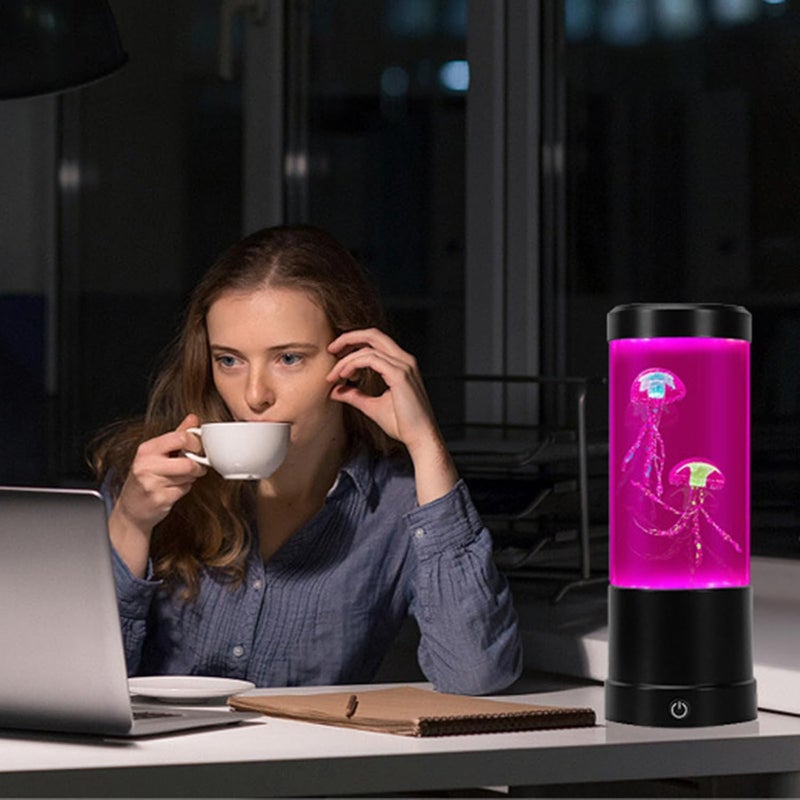 klarako Jellyfish Lamp, 7 Color Changing Aquarium Lamps, Jellyfish Bubble Night Light,Jellyfish Tank Mood Lamp Decor for Bedroom Living Room Office Desk,Gifts for Kids Girls Teens Adults Boys - Image 4