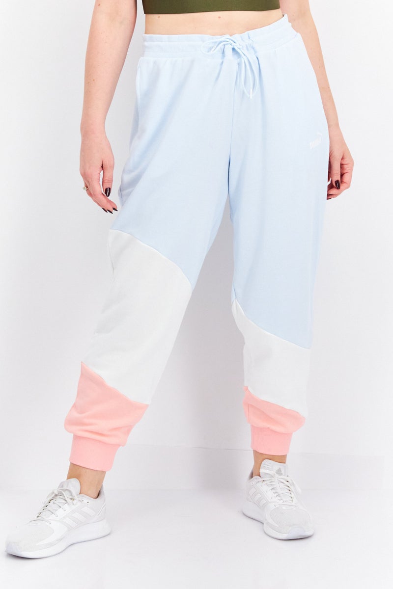 PUMA Women Sportswear Fit Brand Logo Outdoor Jogger Pants, Blue Combo - Image 1