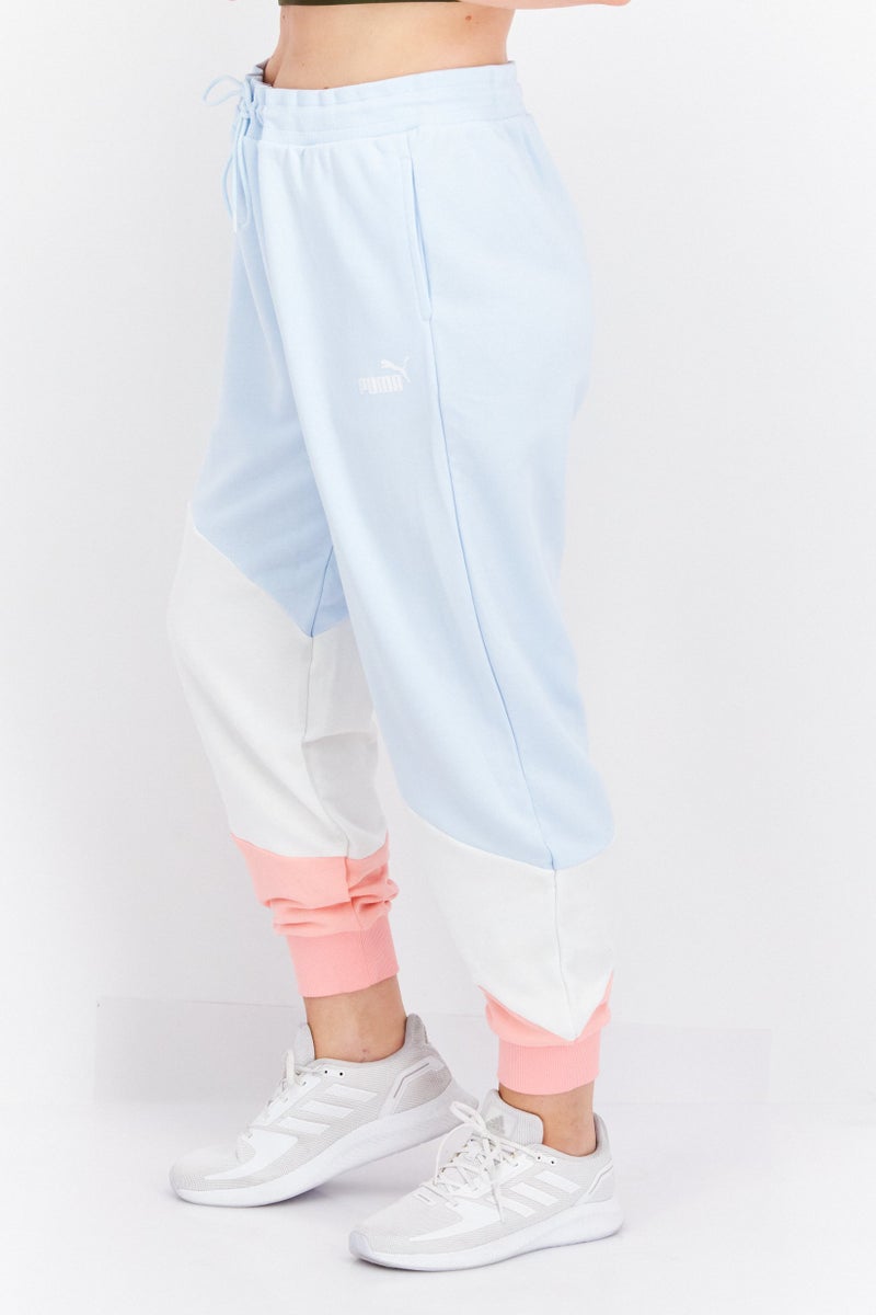 PUMA Women Sportswear Fit Brand Logo Outdoor Jogger Pants, Blue Combo - Image 3