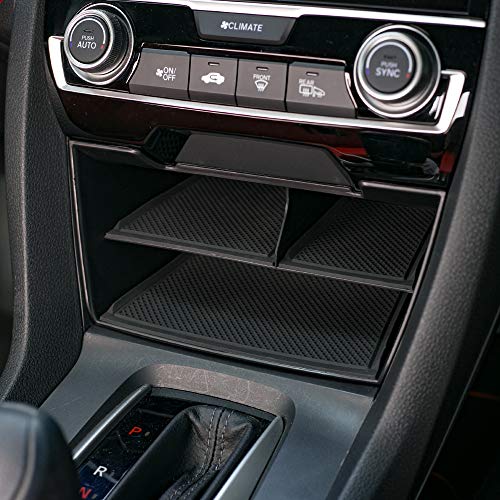 CKE Compatible with Honda Civic 2021 2020 2019 2018 2017 2016 Accessories Car Interior Center Consoles Storage Box Armrest Organizer Tray Insert -Black - Image 2