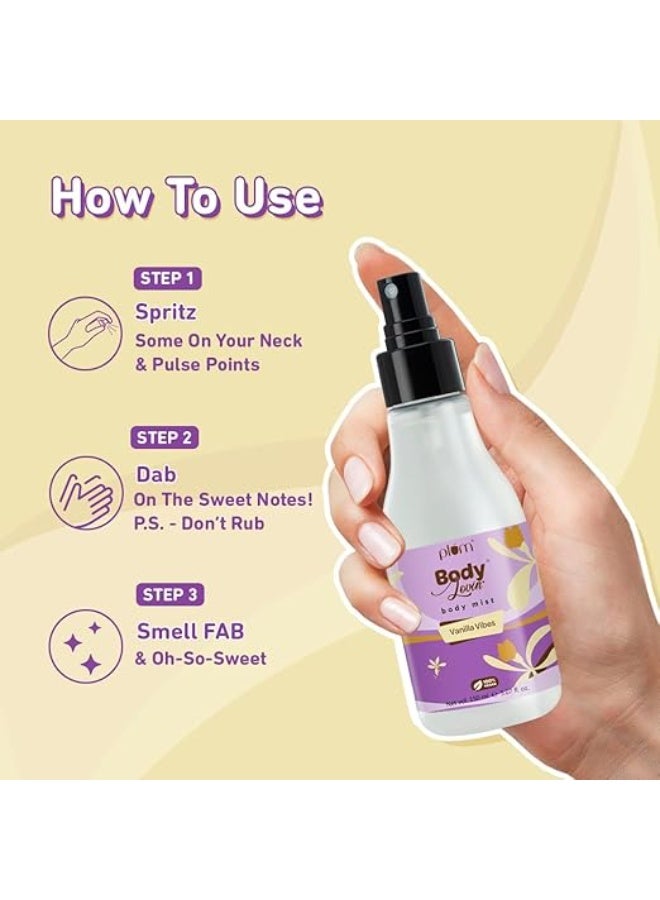 بلوم معطر جسم بلوم بودي لوفين فانيلا فايبس | نباتي ١٠٠٪ | بخاخ عطر شتوي دافئ برائحة الفانيليا للنساء | ينعش على الفور - Image 2
