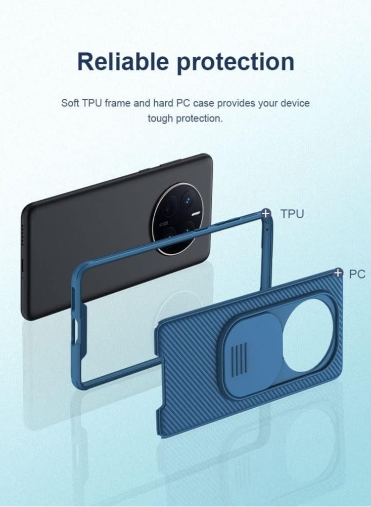 Nillkin Huawei Mate 50 Pro case for Premium Upgraded Shockproof Phone Cases with Slide Camera Cover Compatible with Huawei Mate 50 Pro (Blue) - Image 3