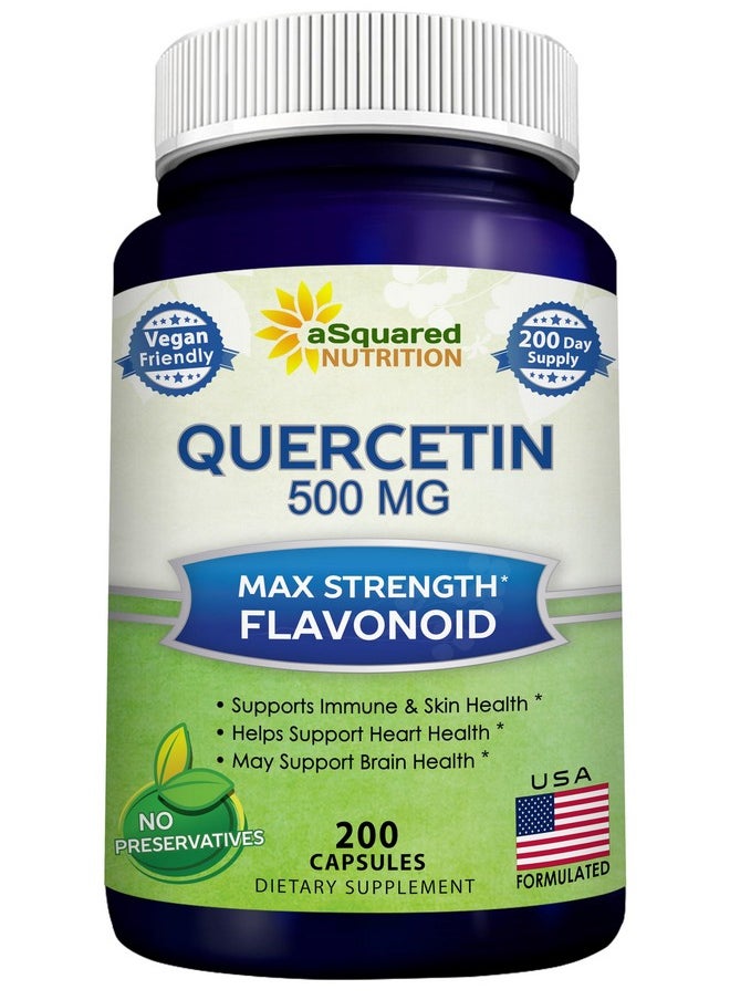 aSquared Nutrition Quercetin 500mg Supplement - 200 Capsules - Quercetin Dihydrate to Support Cardiovascular Health - Max Strength Powder Complex Pills to Help Improve Immune Response - pzsku/Z9A9C1EC7ABF5EF84F4FDZ/45/_/1739864052/bbf07cc8-24fc-4819-b81b-5cd337018fb0