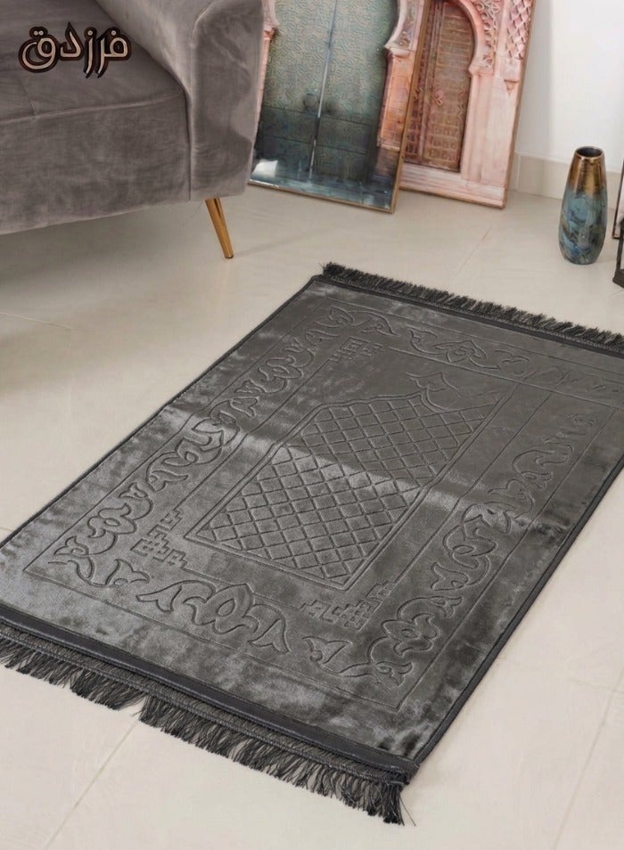 Farazdaq prayer rug, cotton material, comfortable lining, Colour Grey, White, Purple, Light purple, Navy blue - Image 3