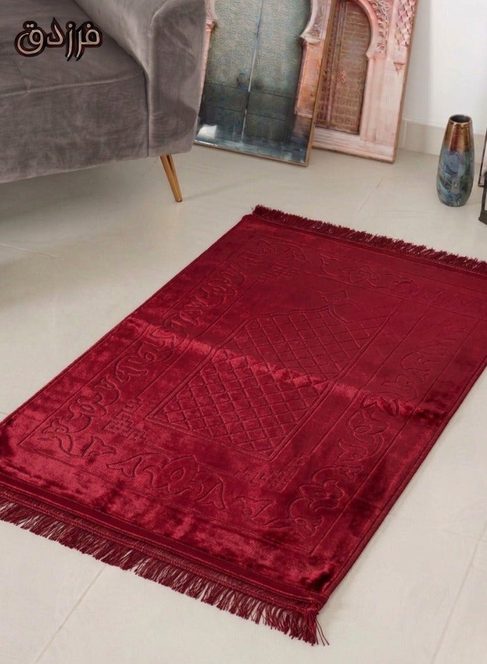 Farazdaq prayer rug, cotton material, comfortable lining, Colour Grey, White, Purple, Light purple, Navy blue - Image 5