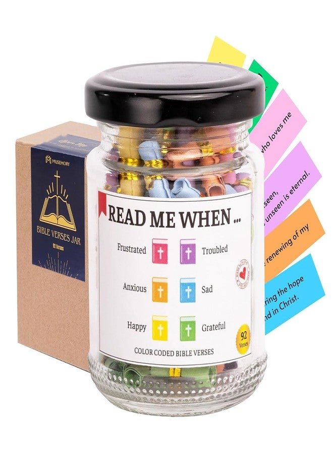 Musemory Bible Verse Jar, Bible Accessories, Prayer Jar, Graduation for Her, Christian Gift For Women, Teacher Appreciation Gifts, Bible Jar for Emotions And Feelings, Mothers day gifts for Mom - Image 1
