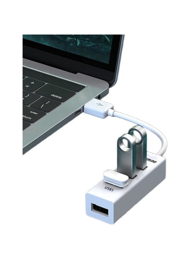 Newmine Usb Hub 2.0 High-Speed 4-Port Hub Splitter For Laptops And Desktop Computers, Usb Extension Dock Converter, Approximately 0.25M, Black - Image 3