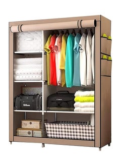Generic Portable Wardrobe Cloth Wardrobe Wardrobe Bedroom Locker Storage Steel Pipe Strong and Sturdy Hanging Used for Rental Room 105 * 45 * 170cm Portable Wardrobe (Color:G) (A Size)  - Image 1