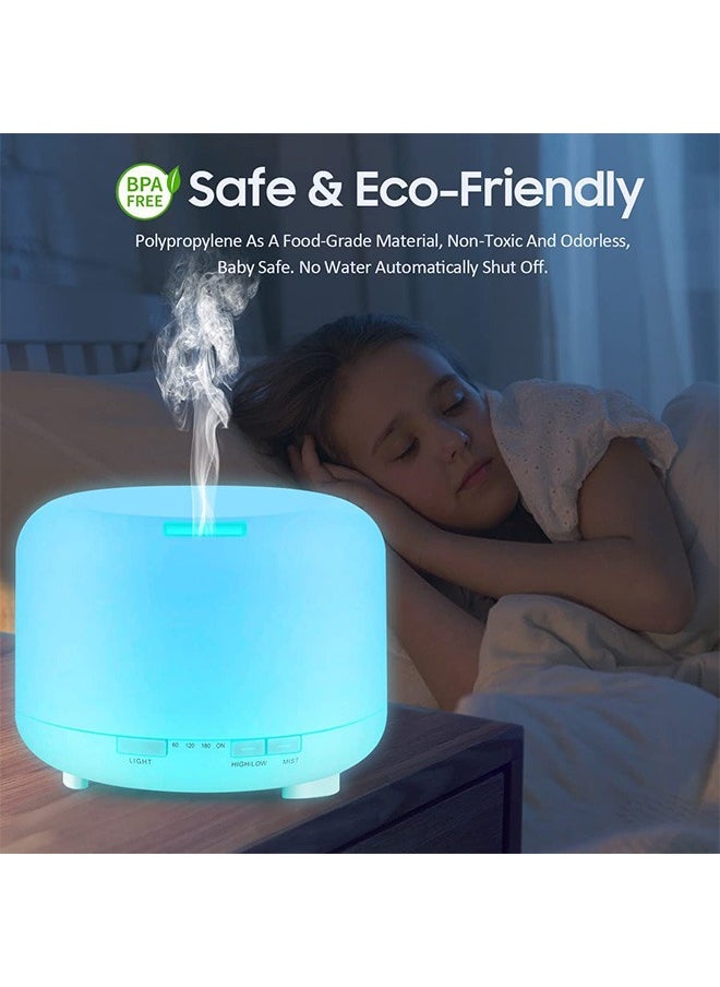 Indoor Simple Aromatherapy Machine, Ultrasonic Air Humidifier With 7-Color Led Lights 500ml