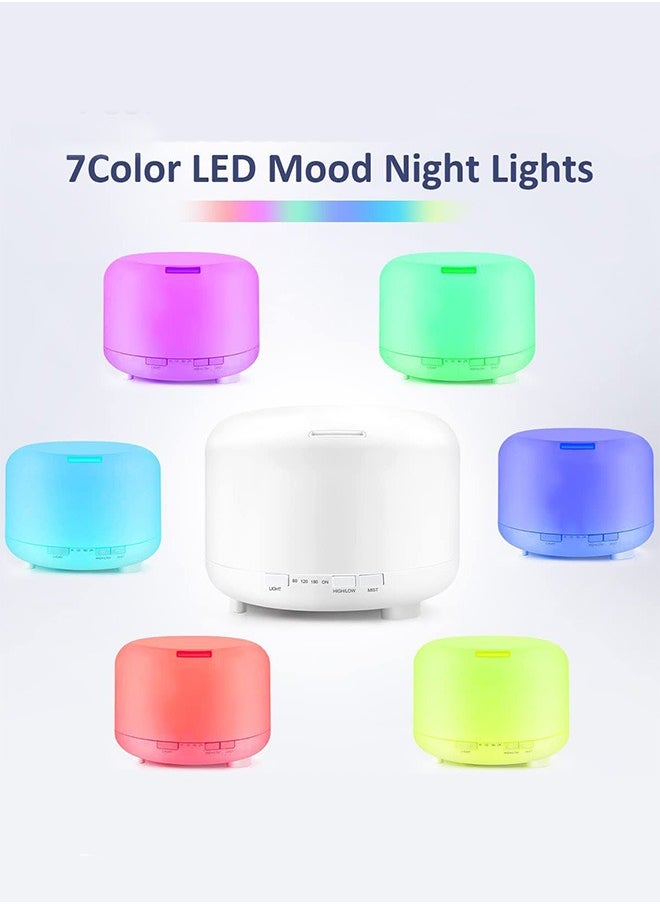 Indoor Simple Aromatherapy Machine, Ultrasonic Air Humidifier With 7-Color Led Lights 500ml