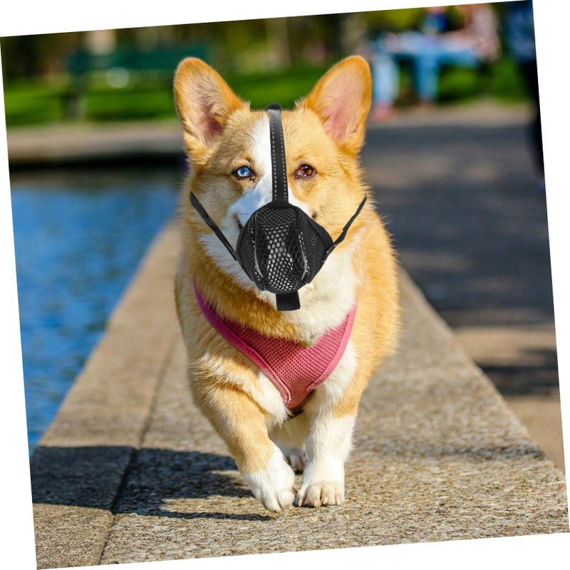 Adjustable Soft Mesh Dog Muzzle For Large Dogs And Cats Breathable Face Mask - Image 5