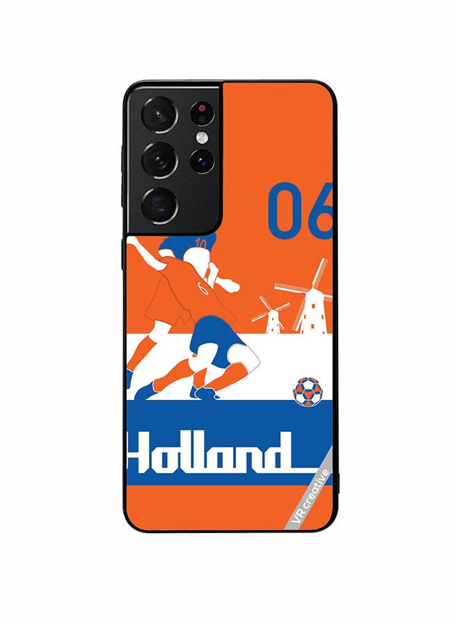 VR CREATIVE Protective Case Cover For Samsung Galaxy S21 Ultra 5G Holland Football Soccer Players Design Multicolour - Image 1
