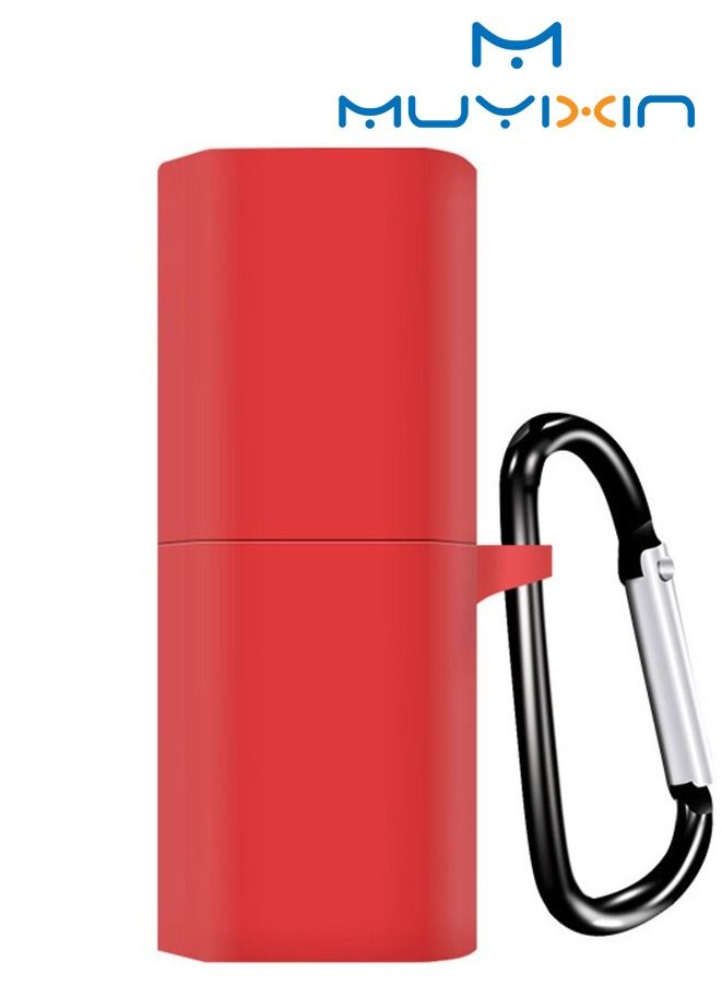 Muyixin حافظة أحمر شفاه مناسبة لسماعات Huawei FreeBuds، غطاء حماية للسماعات من السيليكون، حقيبة تخزين وشحن مع خطاف - Image 1