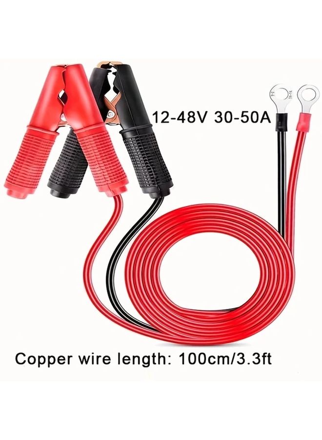2 Pack 39.37 Inch Jump Starter Cables with 13 AWG Braided Copper Clips For Emergency Starting And Charging - Image 5
