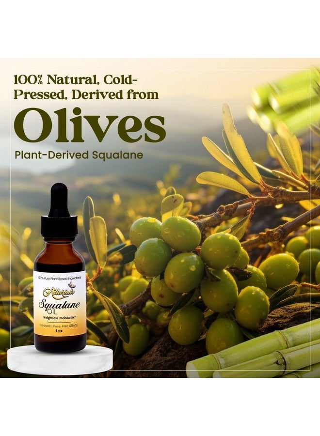 Allurials 100% Organic & All Natural Plantbased Squalane Oil For Face Hair & Body Cold Pressed And Unrefined Premium Grade Multipurpose Facial Oil For Moisturize Smooth And Soften Skin 1 Oz - Image 4