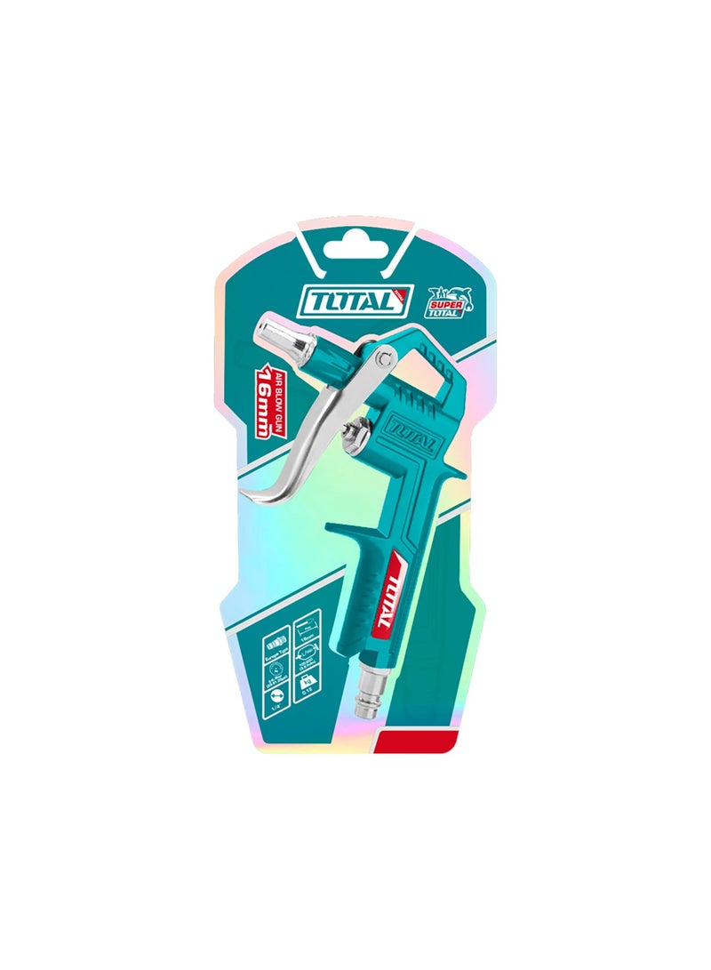 TOTAL Total TAT3031 Air Blow Gun, 16mm Nozzle Length, Europe Type Connector, TEAL  - Image 2