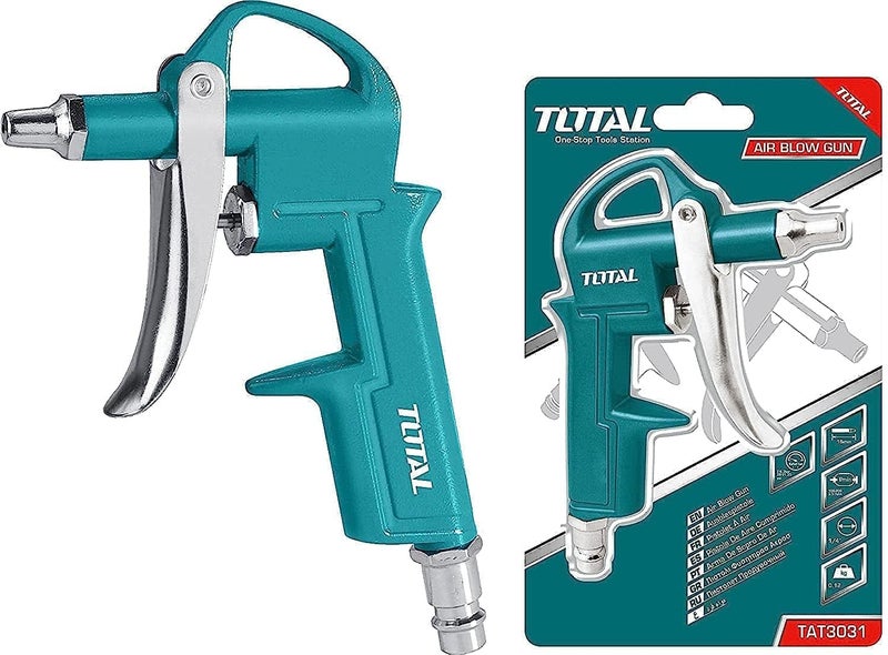 توتال مسدس هواء من توتال TAT3031، بطول فوهة 16 مم، مزود بموصل من النوع الأوروبي، باللون الفيروزي - Image 1