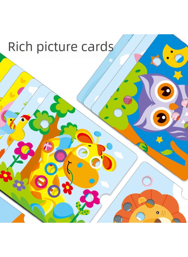 Diy Puzzle Toys For 1-3 Years Old Large Particle Mushroom Pins Intellectual Development Cubic Puzzle Assembly Educational Toys-Color:22802 - Image 4