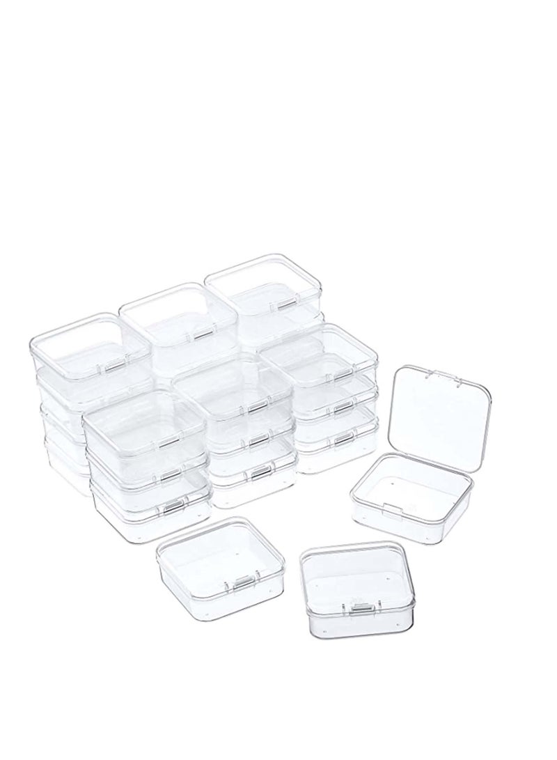 Y&D Storage Case, Small Clear Plastic Beads Containers Box with Hinged Lid, Case of Items, Crafts, Jewelry, Hardware, Beads, Electronic Components, Earplugs and Etc（12Pcs）  - Image 1