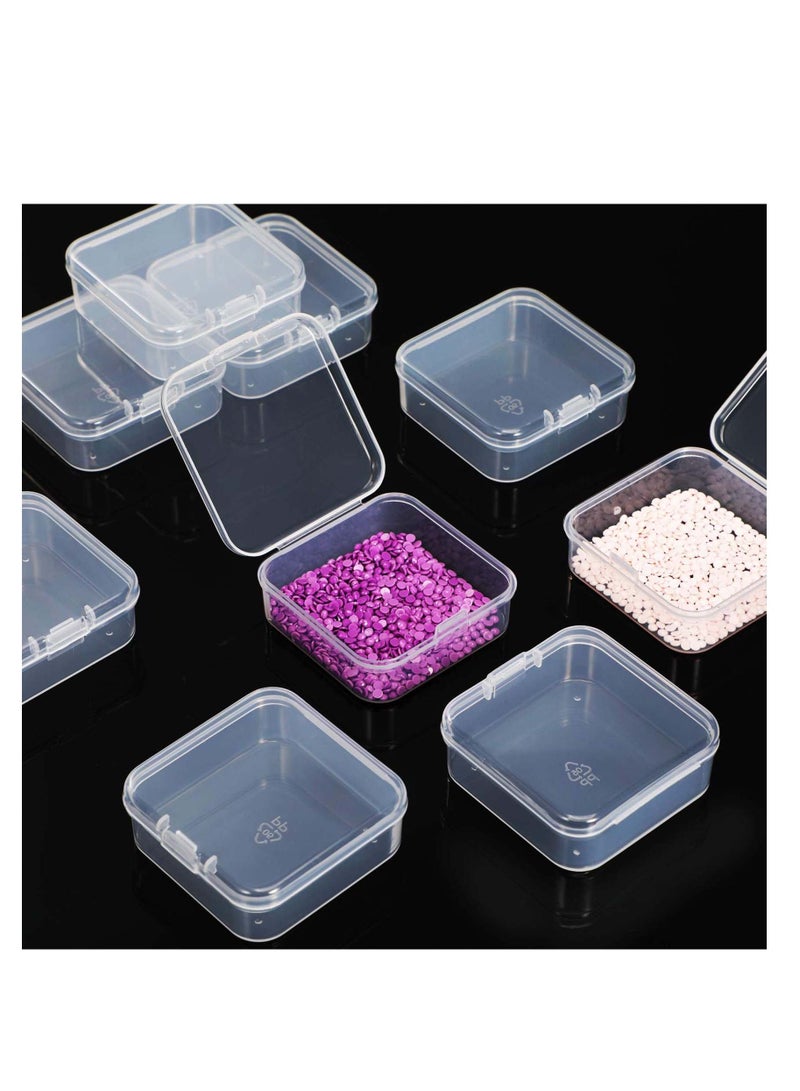Y&D Storage Case, Small Clear Plastic Beads Containers Box with Hinged Lid, Case of Items, Crafts, Jewelry, Hardware, Beads, Electronic Components, Earplugs and Etc（12Pcs）  - Image 3